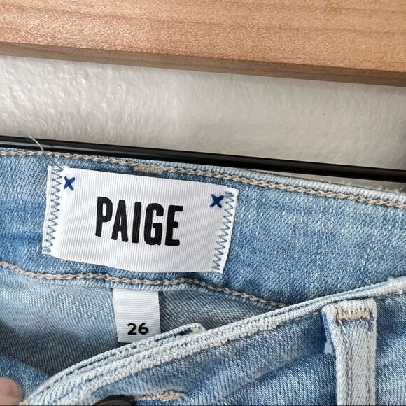 Paige Jax Cut Off Denim Jean Short - Martina Distressed 26 - Picture 8 of 8